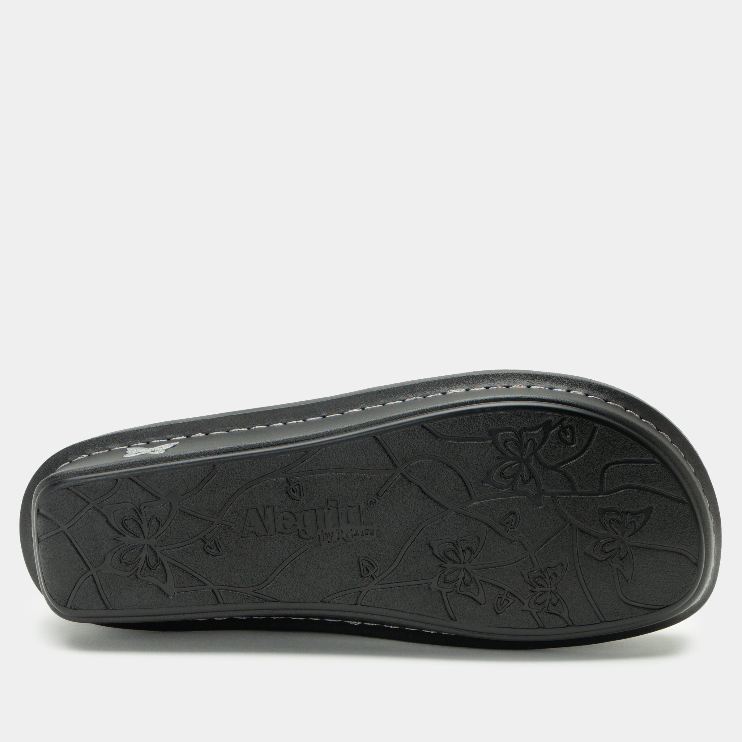 Debra Black Embossed Rose Shoe - Image 7