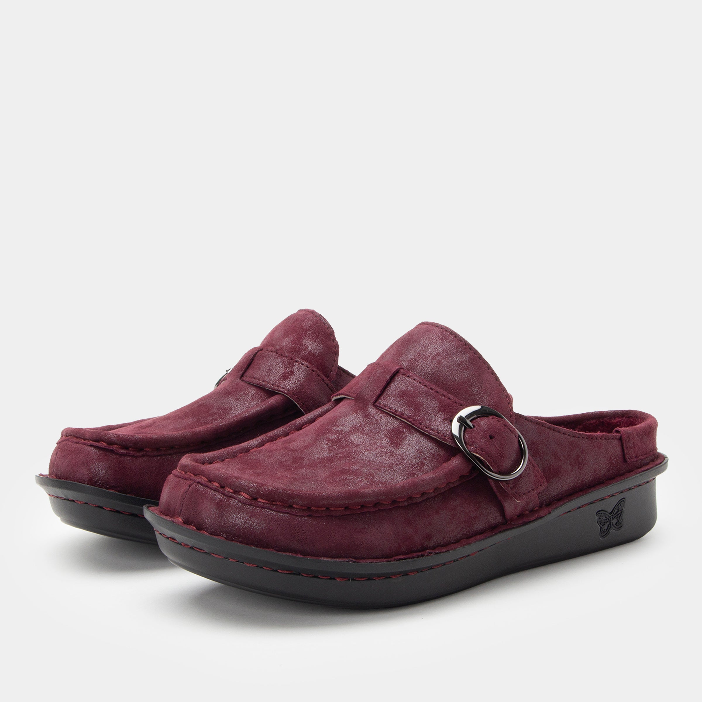 Brigid Maroon Mist Clog