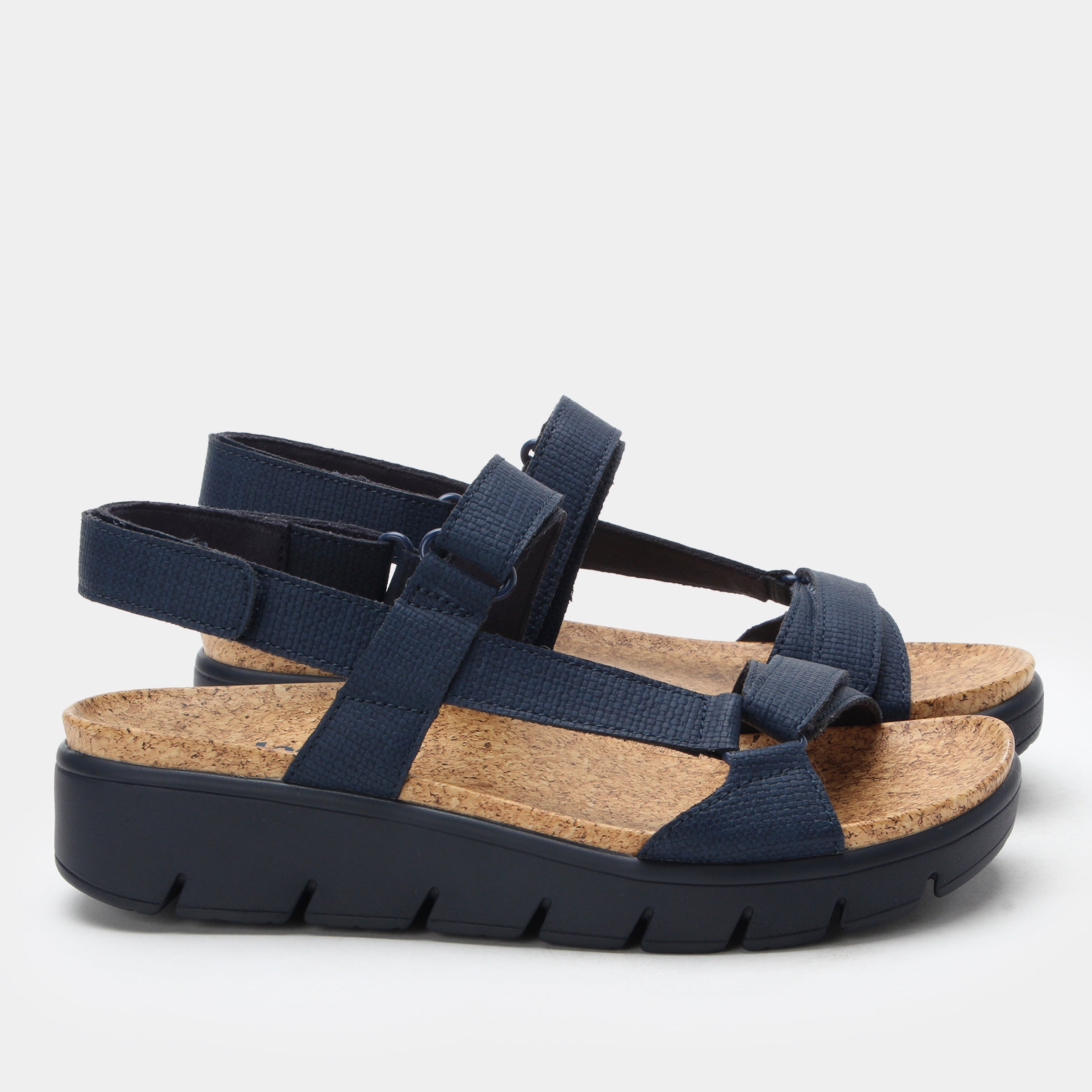 Henna Netted Navy Sandal - Image 3