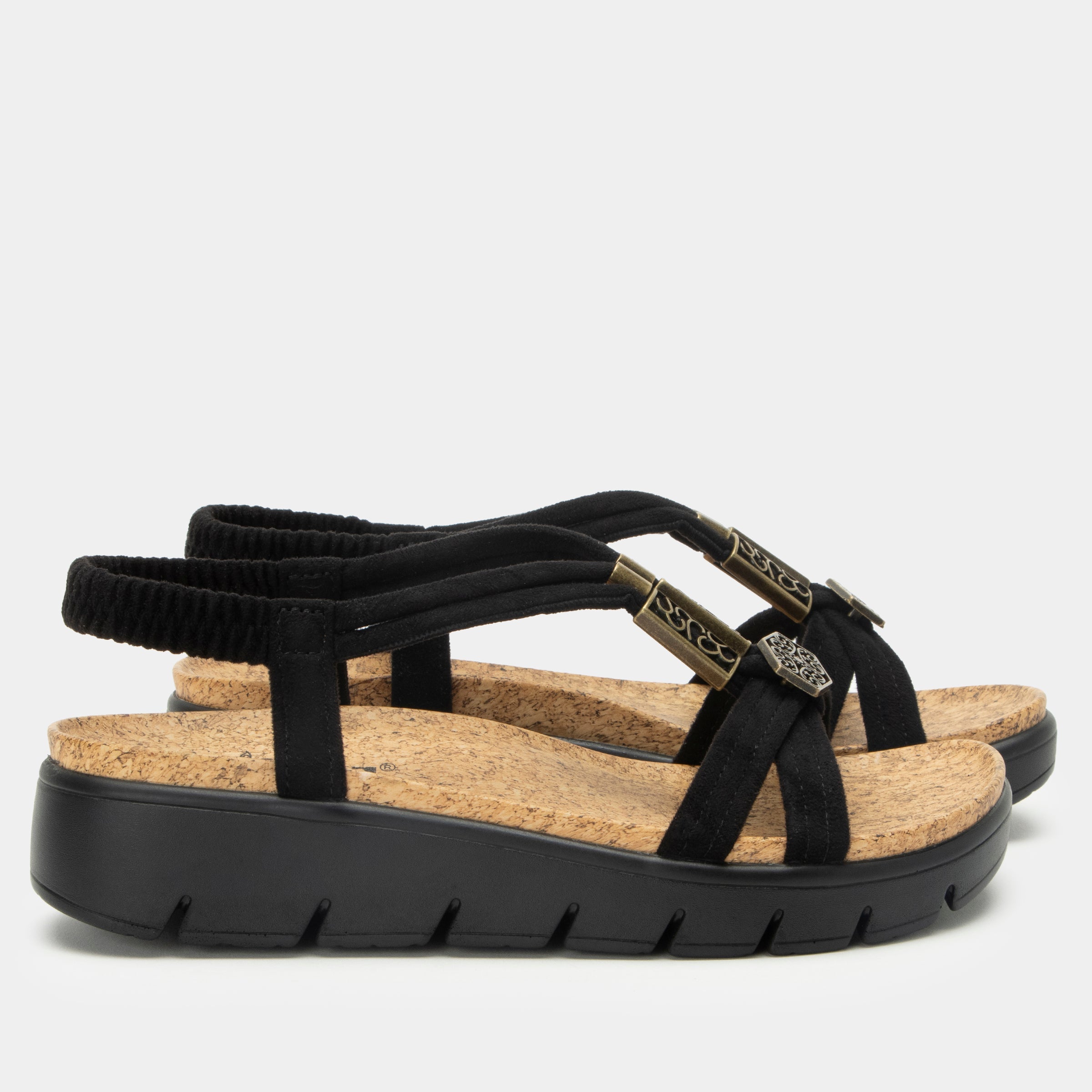 Roz Casual Black Sandal - Image 3